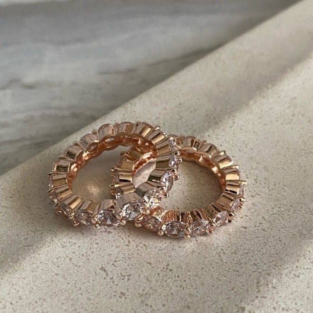 Eternity Ring Rose Gold Color size 7